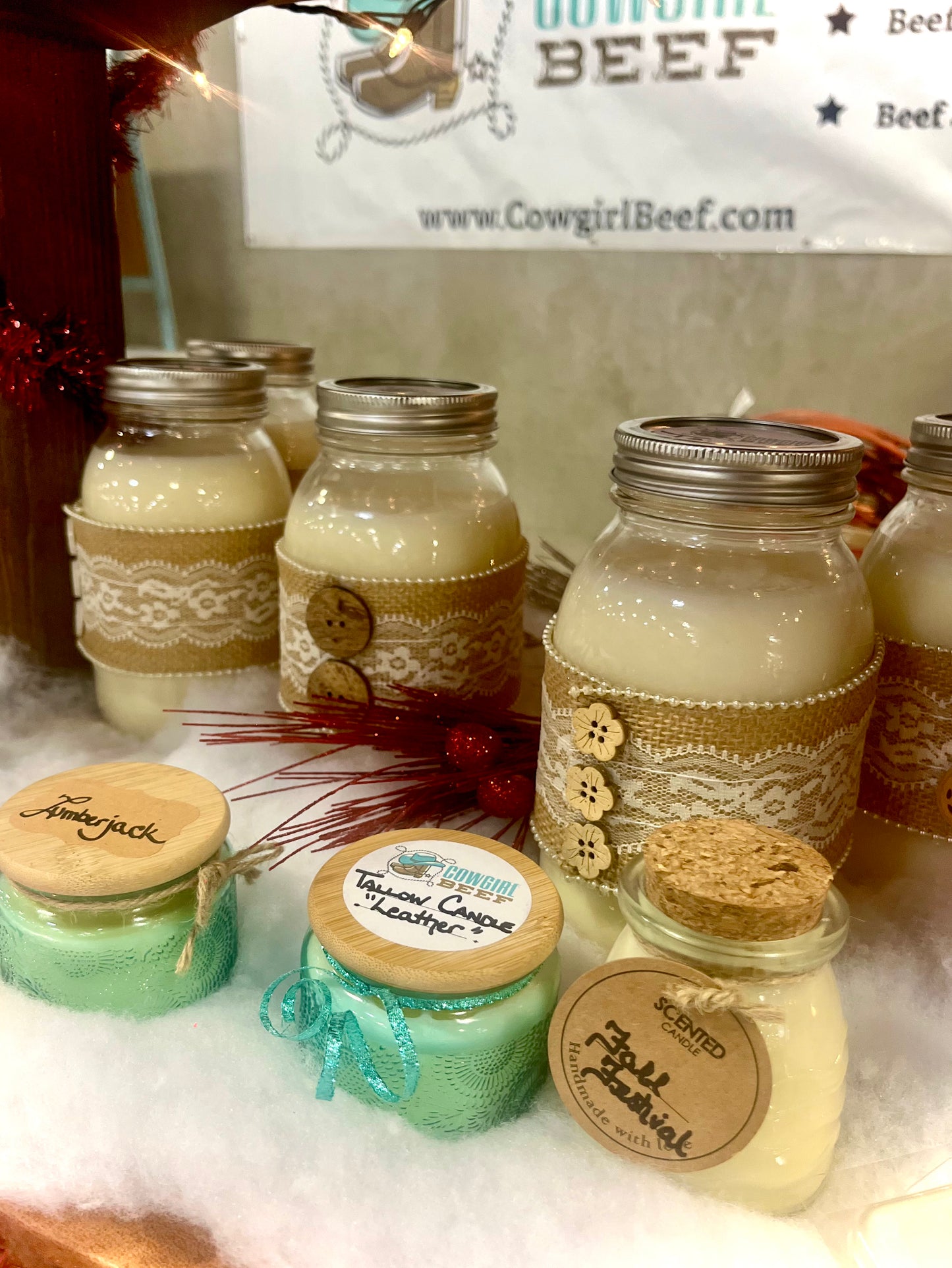 Tallow Candles: A long, clean burning candle FULL of fragrance!